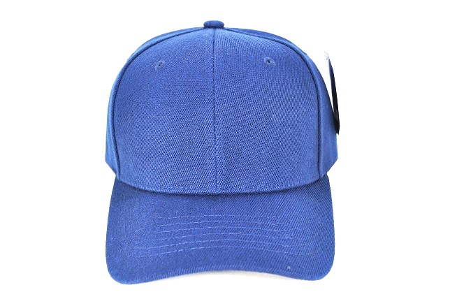 PLAIN 100% ACRYLIC VELCRO CAP-NAVY